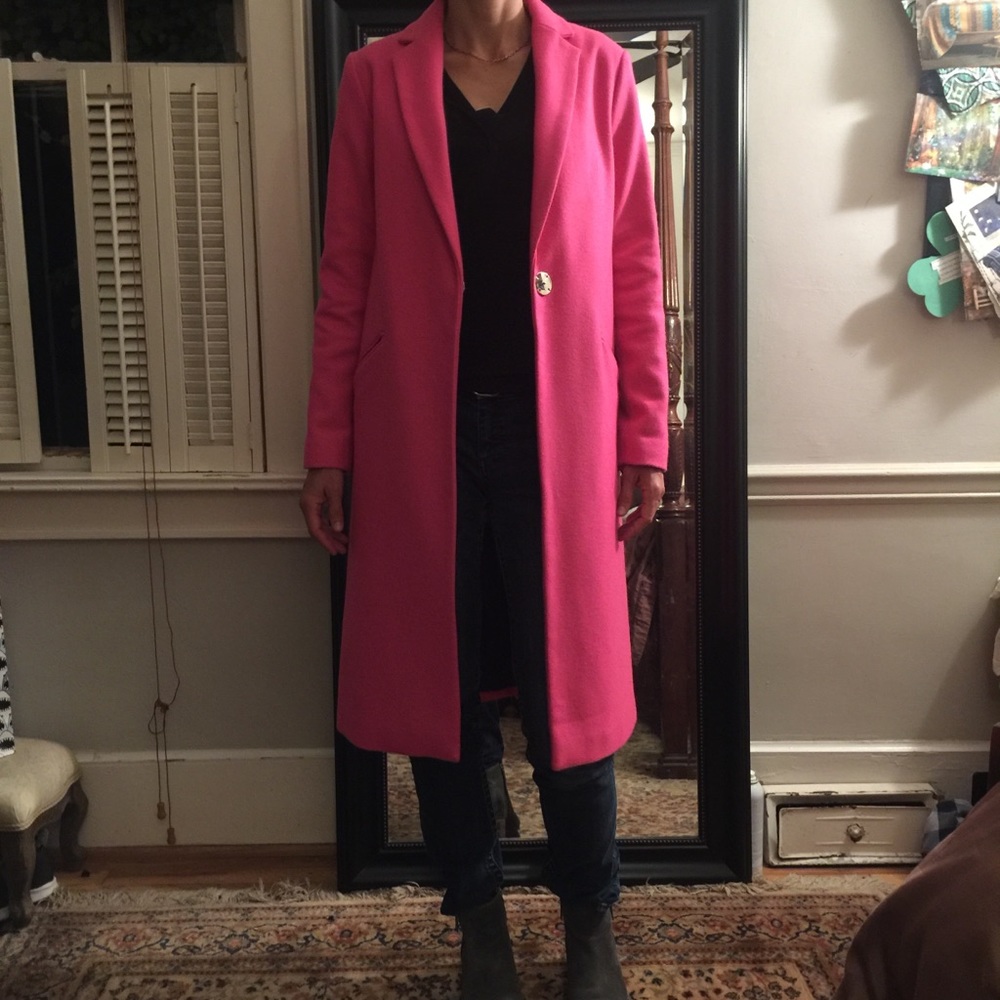 Topshop Pink Trench Coat 6